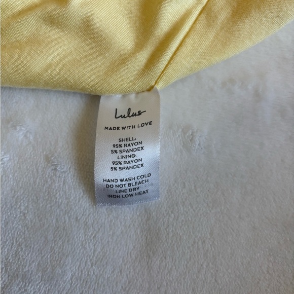 New Lulus "The Real Thing" Yellow Asymmetrical One-Shoulder Maxi Dress Size S - Picture 12 of 12
